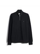 Farah | Conrad Textured Cotton 1/2 Zip Knit in Navy | F4KFG020 412