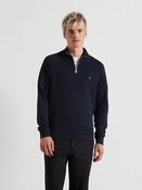 Farah | Jim Slim Fit 1/2 Zip Cotton Sweat in Navy | f4ksb073 412