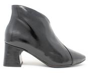 Wonders | Block Heel Leather Ankle Boots with Block Heel &amp; Side Zip in Black Patent | I-9013 Negro image
