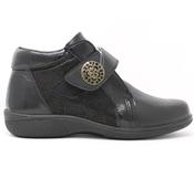 Easy B | Wide Fit Velcro Ladies Boot in Black | 75335A image