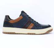 Dubarry | Navy Mens Casual Leather Shoe with Tan Contrast | Samble image