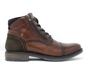 Dubarry | Lace &amp; Zip Leather Ankle Boots in Brown with Contrast Suede Heel | Switzer image