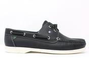 Dubarry | Lace Up Leather Deck Shoe in Navy with White Sole | Admirals image