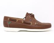 Dubarry | Lace Up Leather Deck Shoe in Brown with White Sole | Admirals image