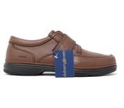 Dubarry | Wide H Fit Soft Leather Shoe with Velcro Strap in Tan | Braston image