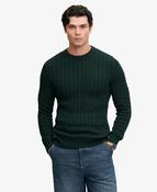 Superdry | Cotton Cable Crew Knit in Quad Green | M6110707E L5X image