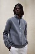 Ecoalf | Full Zip Sweatshirt in Dark Grey with Stonewash Effect | Gus 303