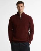 Barbour | Essential Lambswool 1/2 Zip Jumper in Plum Red | mkn0339 BR57