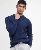 Barbour | Tisbury Wool Blend Crew Knit in Deep Blue Fleck | mkn0844 bl91