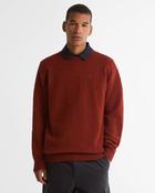 Barbour | Tisbury Wool Blend Crew Knit in Brique Red Fleck | mkn0844 BR57