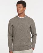 Barbour | Tisbury Wool Blend Crew Knit in Fog Grey Fleck | mkn0844 gy78