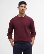 Barbour | Tisbury Wool Blend Crew Knit in Wine Red Fleck | mkn0844 re56