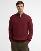 Barbour | Cotton 1/2 Zip Jumper in Russet Orange with Contrast Placket | MKN1074 BR57
