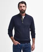 Barbour | Cotton 1/2 Zip Jumper in Navy with Contrast Placket | MKN1074 ny91