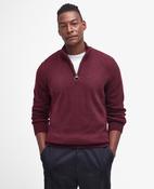 Barbour | Tisbury 1/2 Zip Wool Knit in Ruby Red Fleck | mkn1187 re53