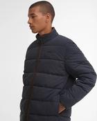 Barbour | Noree Warm Quilted Jacket in Navy with Brown Trim | MQU1919 ny92