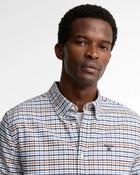 Barbour | Rickwood Tailored Fit Gingham Shirt in Stone Beige &amp; Blue | MSH5829 st51