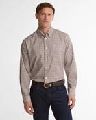 Barbour | William Regular Fit Check Shirt in Olive Green &amp; Burgundy | MSH5830 ol51