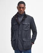 Barbour | Ogston Waxed Jacket in Navy with Integral Quilted Vest | mwx0700 ny51