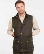 Barbour | Westmorland Wax Gilet in Olive Green with Cord Design Collar | MWX0723 ol71
