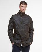 Barbour | Hereford 6oz Wax Regular Fit Jacket in Olive with Stand Collar &amp; Leather Trim | mwx1213 ol71