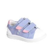 Ricosta | Velcro Girls Shoe in Blue Cloud with Pink Contrast | Nippy image