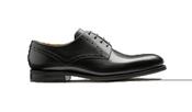 Barker | Hand Stitched Premium Burnished Calf Leather Upper with Rubber Sole &amp; Welted Construction in Black | Oakham 16