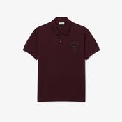 Lacoste | Classic Fit Polo Shirt in Burgundy with Tonal Crocodile Logo | PH9774 3KE image