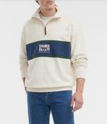 RM Williams | Classic RM Williams 1/2 Zip Sweat with Chest Panel Logo in Ecru | KZU00BB