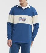RM Williams | Heritage Panel Rugby with Logo Chest Panel in Mid Blue | KR200RJ image