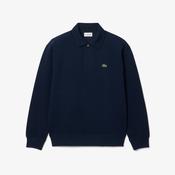 Lacoste | Polo Collar Double Face Piqué Sweatshirt in Navy | SH9450 166 image