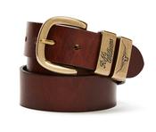 RM Williams | Drover 1.5 inch Leather Belt in Mid Brown with Gold Buckle | BSF5ACH24 01
