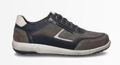 Josef Seibel | Lace &amp; Zip Two Tone Casual Shoes in Asphalt &amp; Blue | Enrico 33