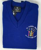 St Comans Wood | Blue School Jumper (Note: Price Varies by Size)
