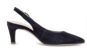 Gabor | Slingback Low Heel Shoe in Navy Nubuck | 81.590.16 image