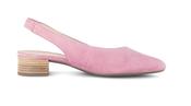Gabor | Low Block Heel Slingback Shoe in Pink Nubuck | 81.520.10 image