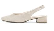 Gabor | Low Block Heel Slingback Shoe in Puder Beige Nubuck | 81.520.12 image