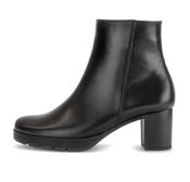 Gabor | Block Heel Ankle Boots with Side Zip in Black Leather | 8030.01 002 image
