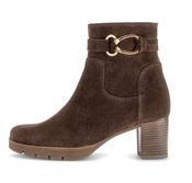 Gabor | 6cm Block Heel Suede Ankle Boots in Cacao Brown | 8030.02 004 image