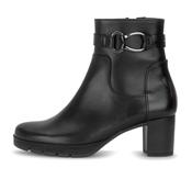 Gabor | 6cm Block Heel Ankle Boots in Black Leather | 8030.02 003 image
