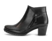 Gabor | 5cm Block Heel Ankle Boots in Wide H Fit in Black Leather | 8033.01 001 image
