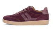 Gabor | Retro Lace Up Suede Trainers in Mulberry Burgundy with Contrast Gum Sole | 6011.01 002