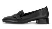 Gabor | Low 3cm Block Heel Slip On Loafer in Black Leather | 4002.01 012 image