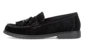Gabor | Slip On Suede Loafers with Tassel in Black | 4009.02 001 image