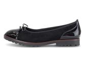 Gabor | Slip On Leather &amp; Suede Pumps in Black with Bow Detail | 3007.01 007 image