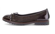 Gabor | Slip On Leather &amp; Suede Pumps in Mocca Brown with Bow Detail | 3007.01 001 image