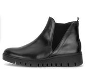 Gabor | Wide H Fit Low Wedge Black Leather Boots with Side Zip | 8015.01 003 image