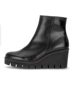 Gabor | 5cm Wedge Boots in Black Leather with Side Zip | 8045.01 004 image