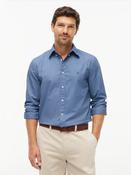 Tommy Hilfiger | Geo Print Regular Fit Shirt in Sea Blue | MW0MW44580 0GY image