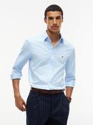 Tommy Hilfiger | Dobby Slim Fit Shirt in Sweet Blue | MW0MW44570 c3q image